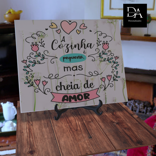 Azulejo Decorativo 20x20cm com suporte