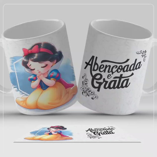 Caneca Personalizada (Coleção  Princesas Disney)